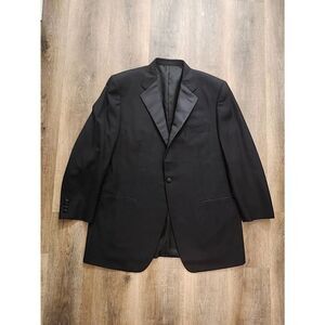 Corneliani MADE IN ITALY Tuxedo Suit Jacket Black 46 Long 100% virgin wool